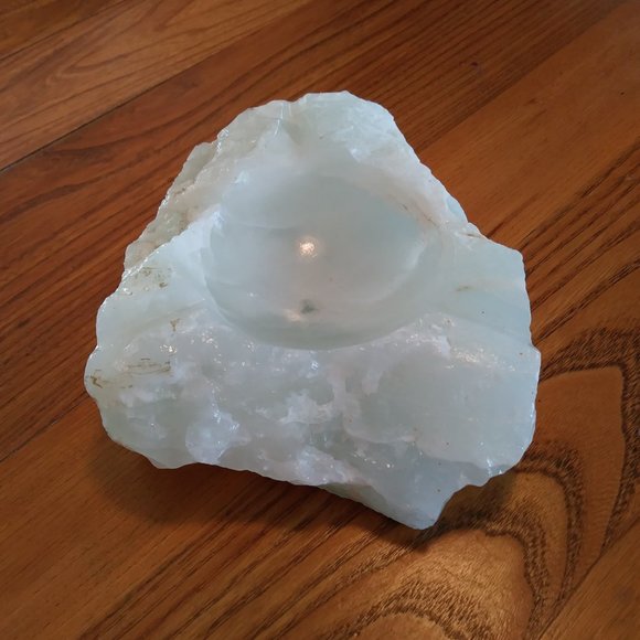 Natural Stone Ashtray, Vintage Large Marble Unpolished Ashtray, Cigar Ashtray - Picture 6 of 9